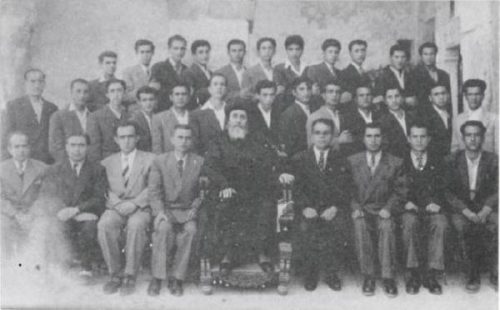 Mor Hanna Dolabani with Mardin church administration and sports team, Mardin. Image: Chor-Episkopos Cebrail Aydın